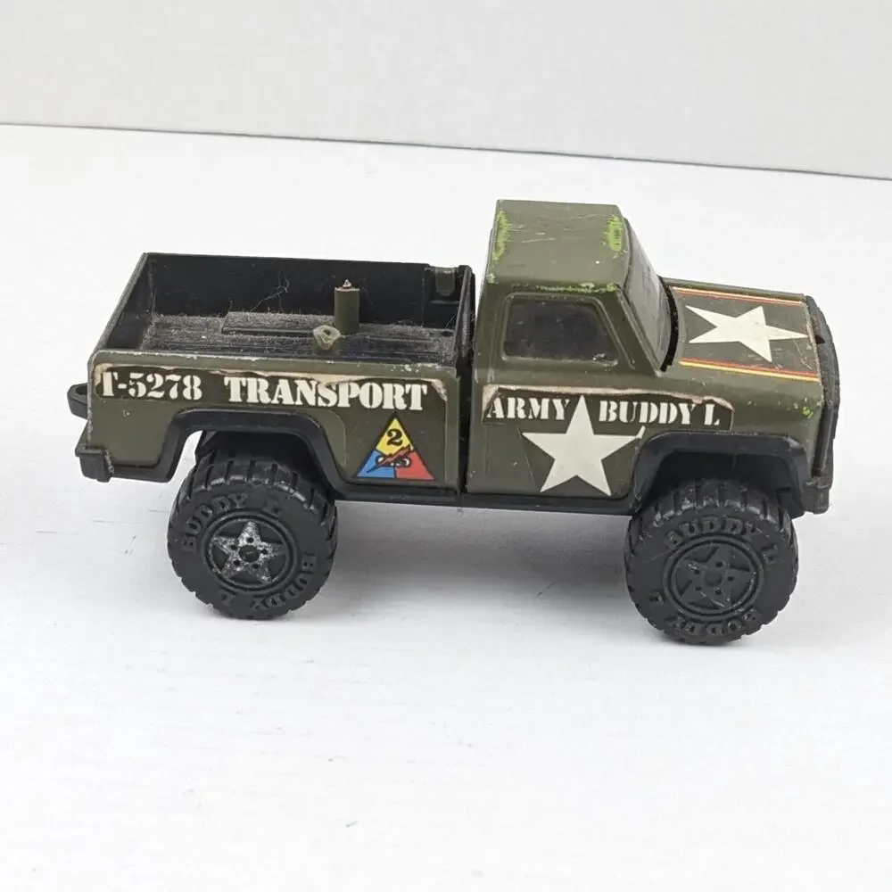 Vintage 1979 Buddy L T-5278 Army Transport Truck Hong Kong Missing Canopy